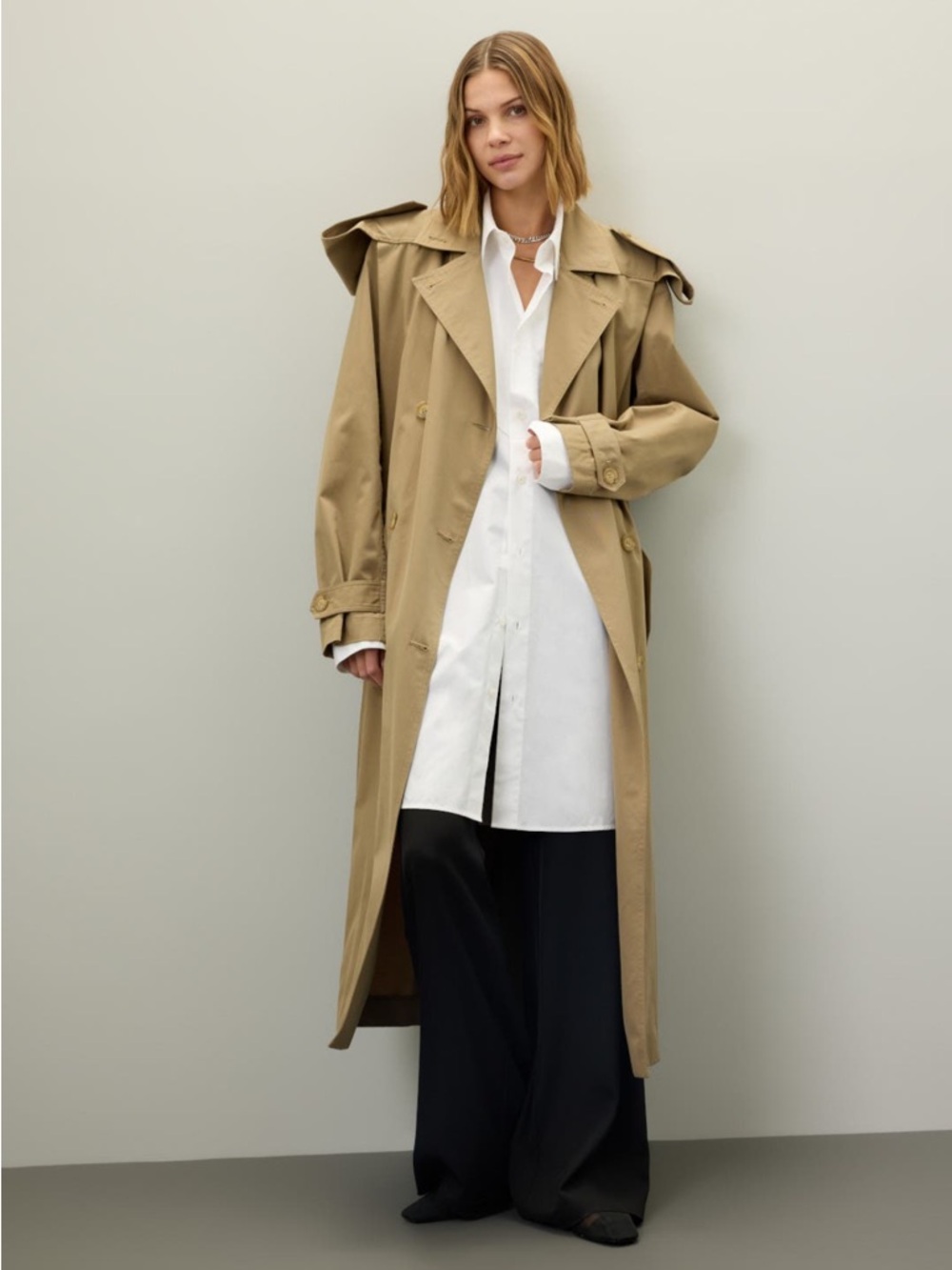 Maison Martin Margiela White Oversized Midi Shirt Dress - Picture 4 of 5